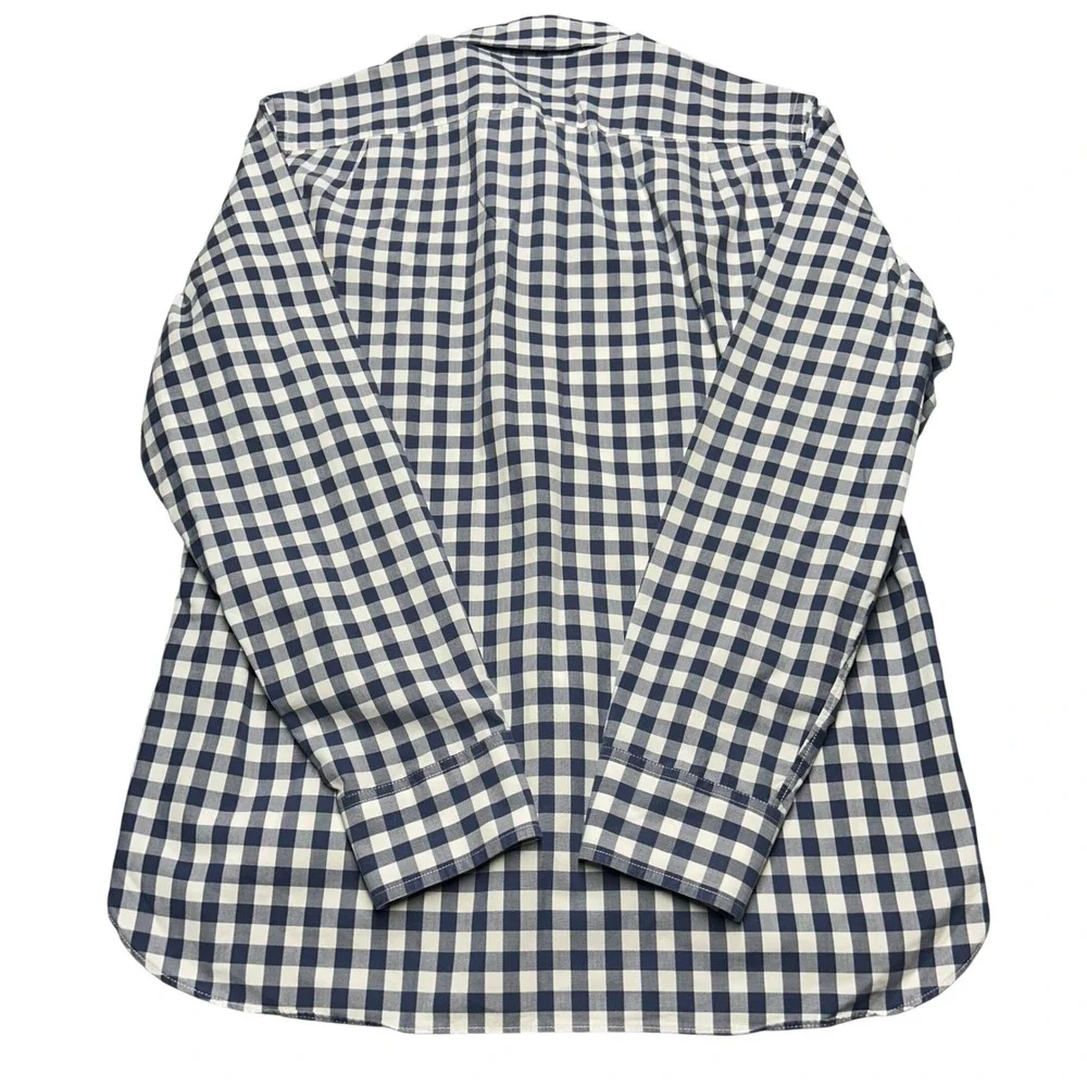 J. Crew Button Down Blue Mens Medium Gingham Long Sleeve Preppy Casual Shirt
